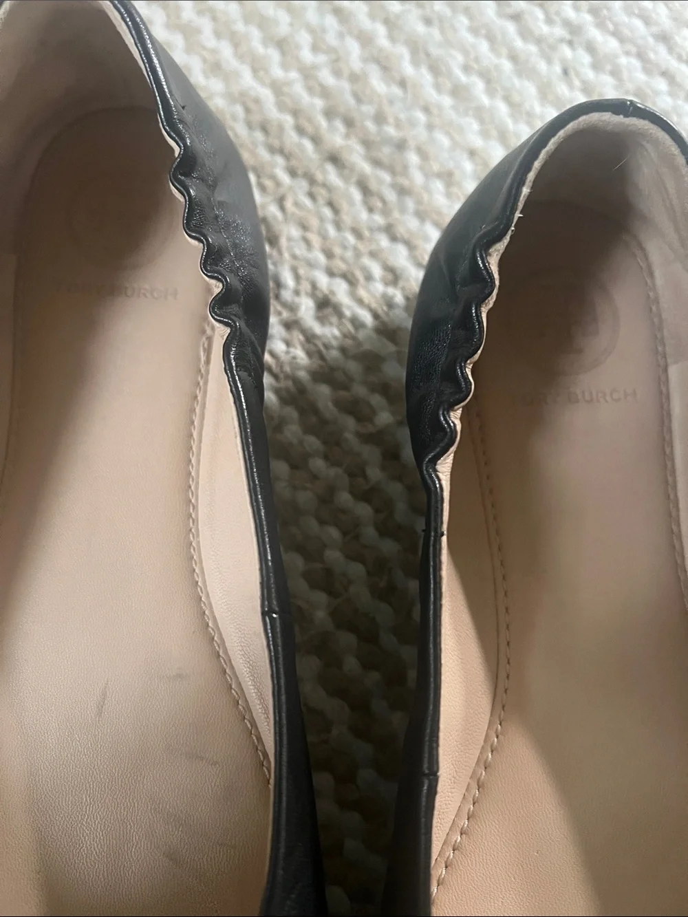 Tory Burch black leather ballet flats